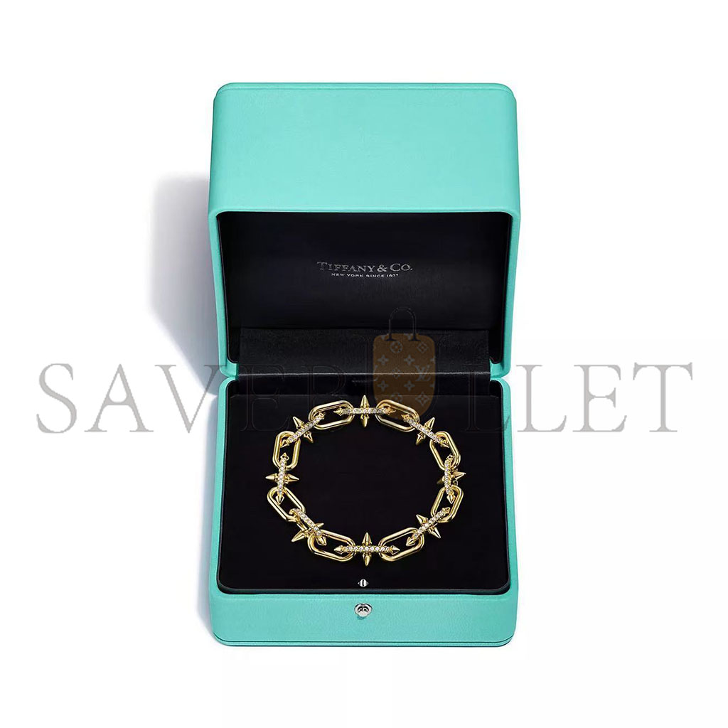TIFFANY TITAN BY PHARRELL WILLIAMSLINK BRACELET IN GOLD WITH DIAMONDS 73469902